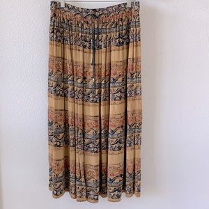 Vintage cottage core boho maxi skirt size L